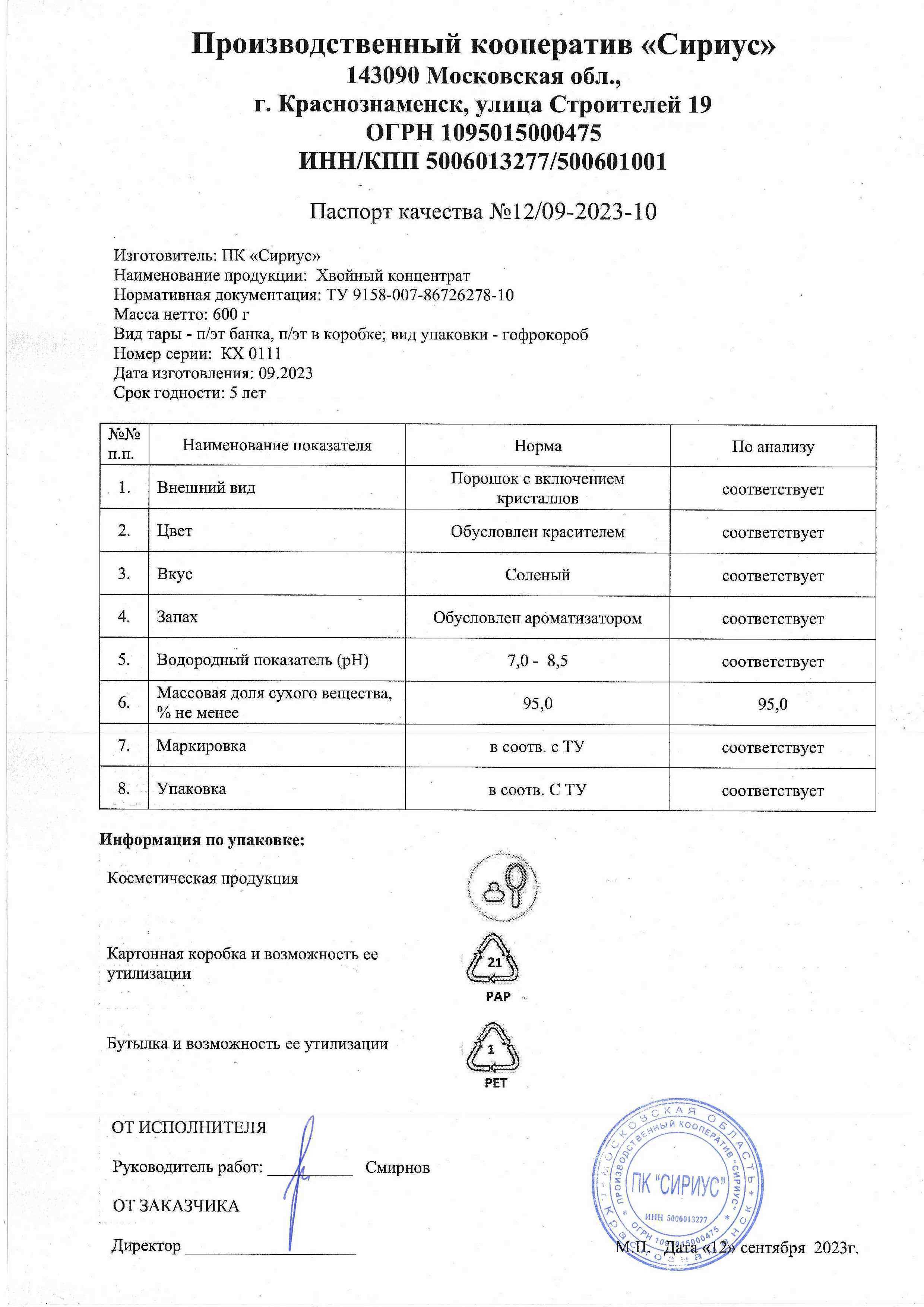 Паспорт №092023
